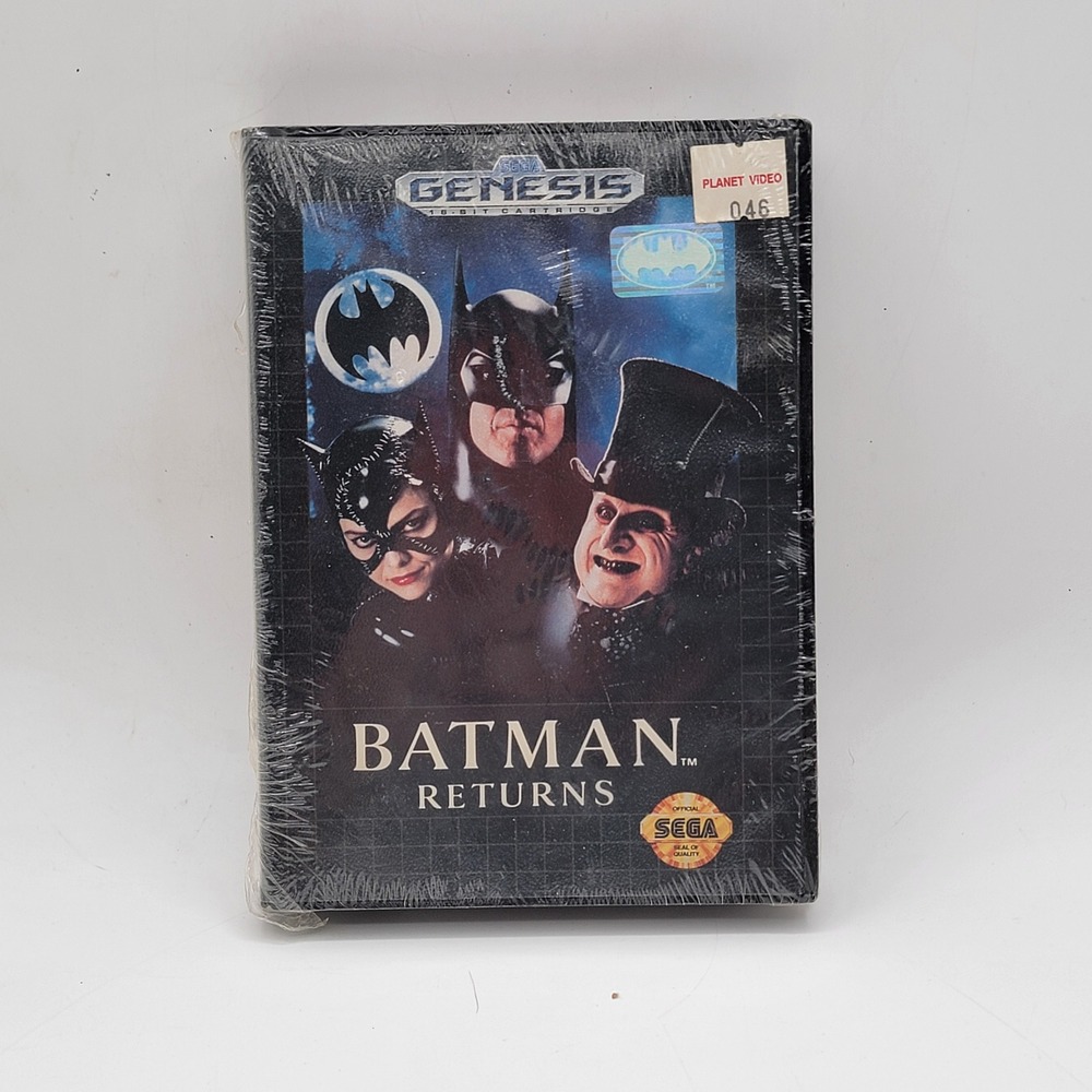 Sega Batman Returns Genesis 16-Bit Cartridge Blockbuster Used In Box Not Tested